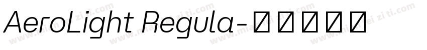 AeroLight Regula字体转换